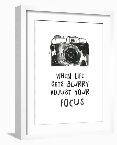 When Life Gets Blurry-Peach & Gold-Framed Art Print