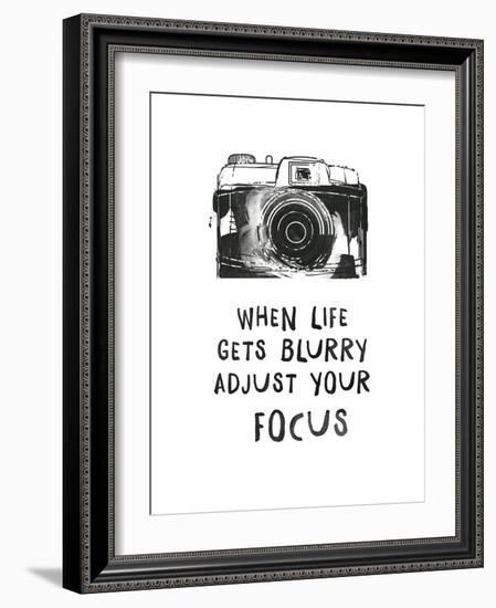 When Life Gets Blurry-Peach & Gold-Framed Art Print