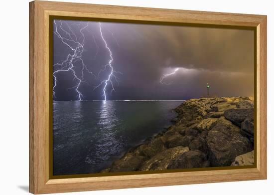 When Lightning Strikes-Mehdi Momenzadeh-Framed Premier Image Canvas