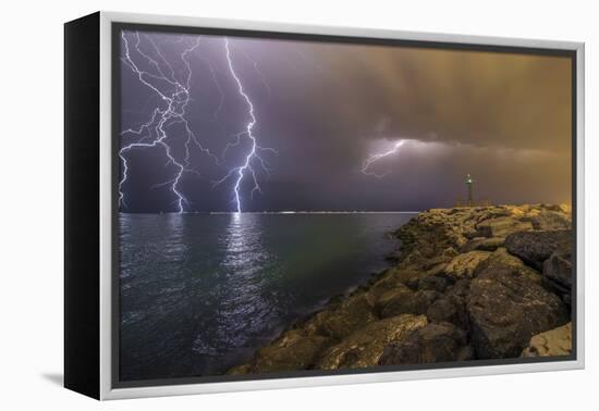 When Lightning Strikes-Mehdi Momenzadeh-Framed Premier Image Canvas