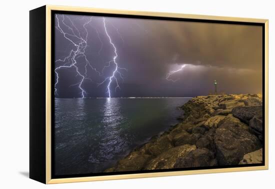 When Lightning Strikes-Mehdi Momenzadeh-Framed Premier Image Canvas