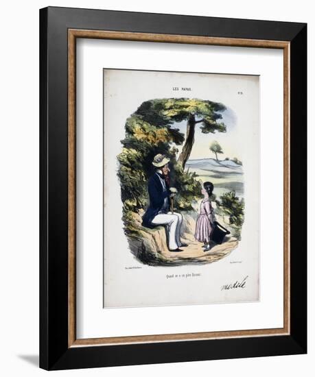 When One Has a Clownish Father, 1848-Honore Daumier-Framed Giclee Print