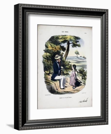 When One Has a Clownish Father, 1848-Honore Daumier-Framed Giclee Print