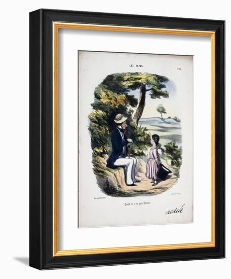 When One Has a Clownish Father, 1848-Honore Daumier-Framed Giclee Print