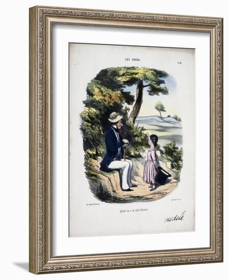 When One Has a Clownish Father, 1848-Honore Daumier-Framed Giclee Print