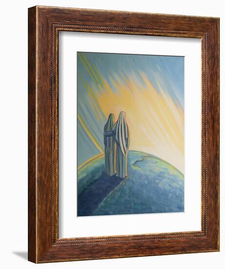 When Our Lady Greeted Elizabeth at the Visitation, They Praised God for His Love. Our Lady Held in-Elizabeth Wang-Framed Giclee Print