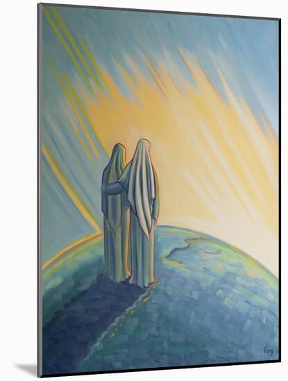 When Our Lady Greeted Elizabeth at the Visitation, They Praised God for His Love. Our Lady Held in-Elizabeth Wang-Mounted Giclee Print