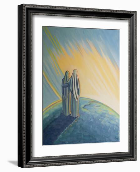 When Our Lady Greeted Elizabeth at the Visitation, They Praised God for His Love. Our Lady Held in-Elizabeth Wang-Framed Giclee Print