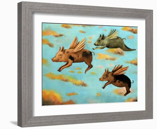 When Pigs Fly-Leah Saulnier-Framed Giclee Print