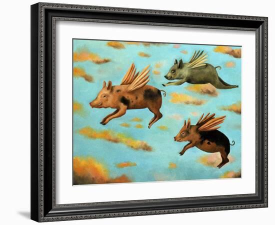 When Pigs Fly-Leah Saulnier-Framed Giclee Print