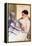 When Reading of Figaro-Mary Cassatt-Framed Stretched Canvas