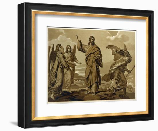 When Satan Offers Him All Kinds of Earthly Rewards Jesus Rejects Him-null-Framed Art Print