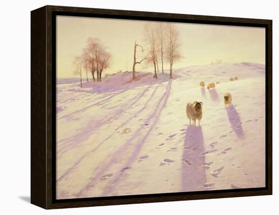 When Snow the Pasture Sheets-Joseph Farquharson-Framed Premier Image Canvas