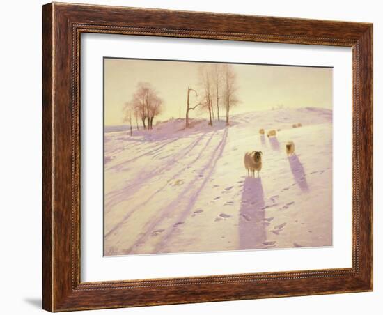 When Snow the Pasture Sheets-Joseph Farquharson-Framed Giclee Print