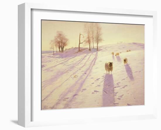 When Snow the Pasture Sheets-Joseph Farquharson-Framed Giclee Print