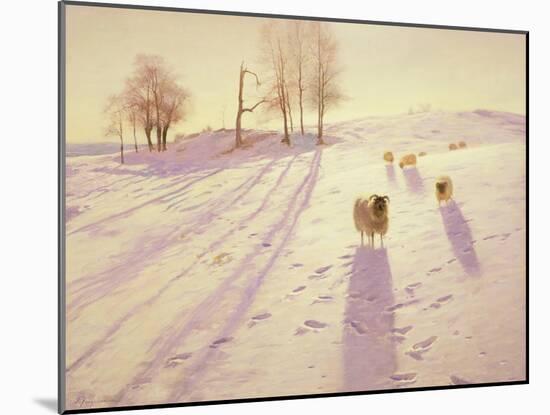 When Snow the Pasture Sheets-Joseph Farquharson-Mounted Giclee Print