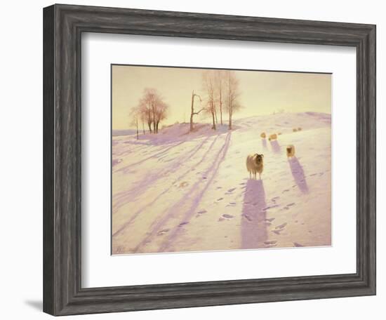 When Snow the Pasture Sheets-Joseph Farquharson-Framed Giclee Print