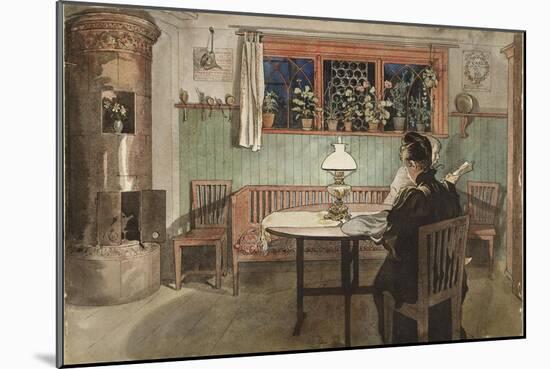 When the Children have Gone to Bed, from 'A Home' series, c.1895-Carl Larsson-Mounted Giclee Print