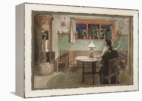 When the Children have Gone to Bed, from 'A Home' series, c.1895-Carl Larsson-Framed Premier Image Canvas