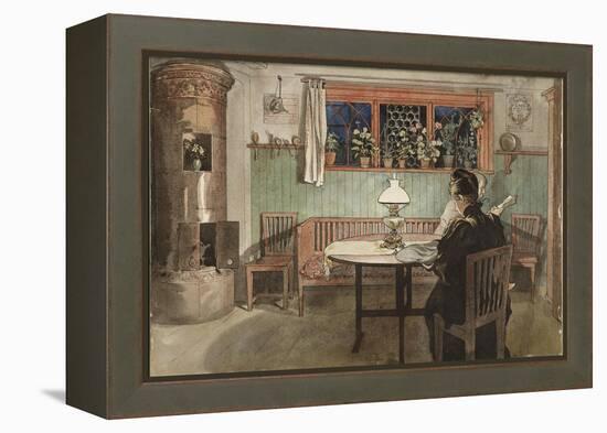 When the Children have Gone to Bed, from 'A Home' series, c.1895-Carl Larsson-Framed Premier Image Canvas