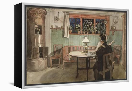 When the Children have Gone to Bed, from 'A Home' series, c.1895-Carl Larsson-Framed Premier Image Canvas