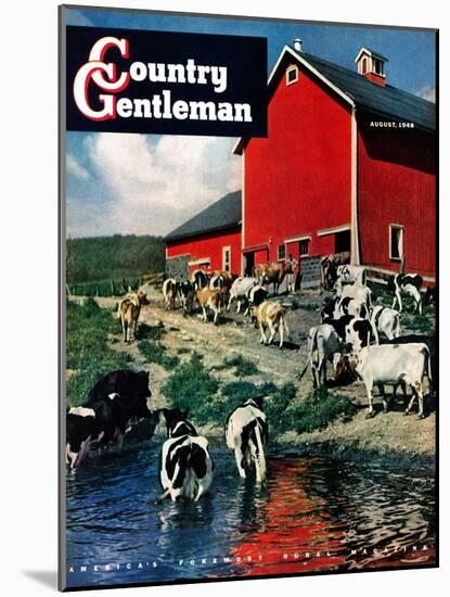 "When the Cows Come Home," Country Gentleman Cover, August 1, 1948-J. Julius Fanta-Mounted Premium Giclee Print