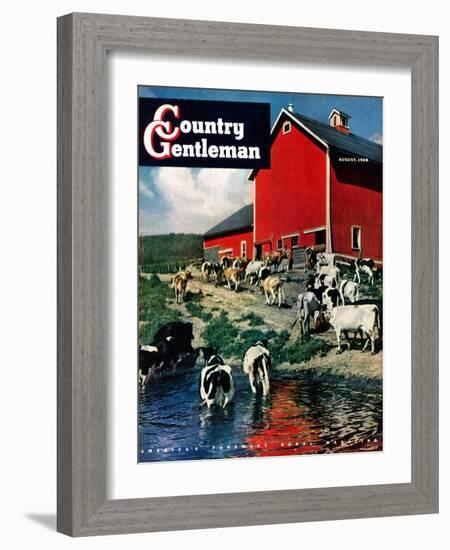 "When the Cows Come Home," Country Gentleman Cover, August 1, 1948-J. Julius Fanta-Framed Giclee Print