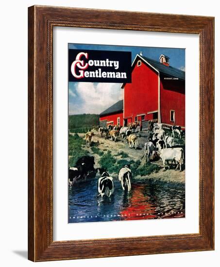 "When the Cows Come Home," Country Gentleman Cover, August 1, 1948-J. Julius Fanta-Framed Giclee Print