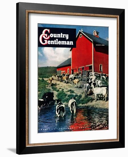 "When the Cows Come Home," Country Gentleman Cover, August 1, 1948-J. Julius Fanta-Framed Giclee Print