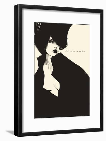 When the night comes-Manuel Rebollo-Framed Art Print