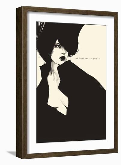 When the night comes-Manuel Rebollo-Framed Art Print