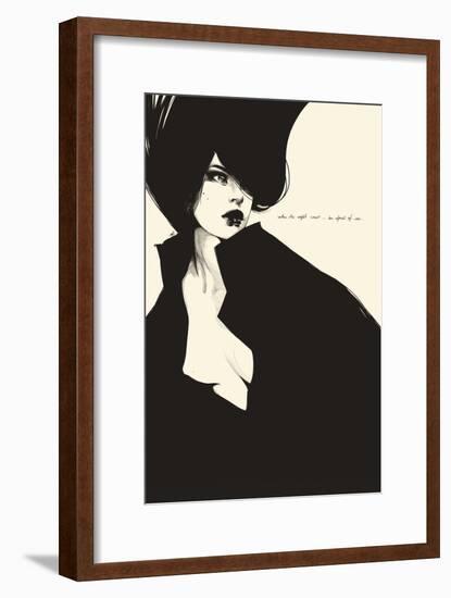 When the night comes-Manuel Rebollo-Framed Art Print