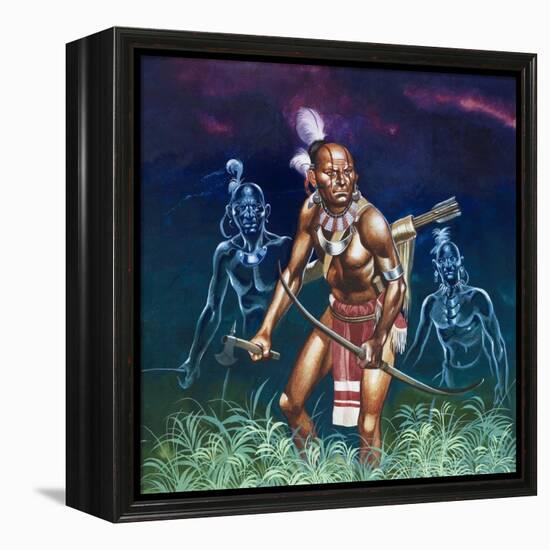When the Red Man Rode: The Cherokee-Ron Embleton-Framed Premier Image Canvas