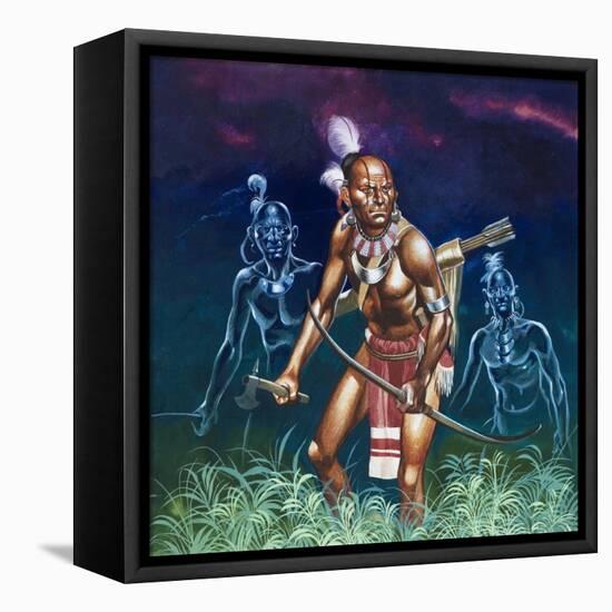When the Red Man Rode: The Cherokee-Ron Embleton-Framed Premier Image Canvas