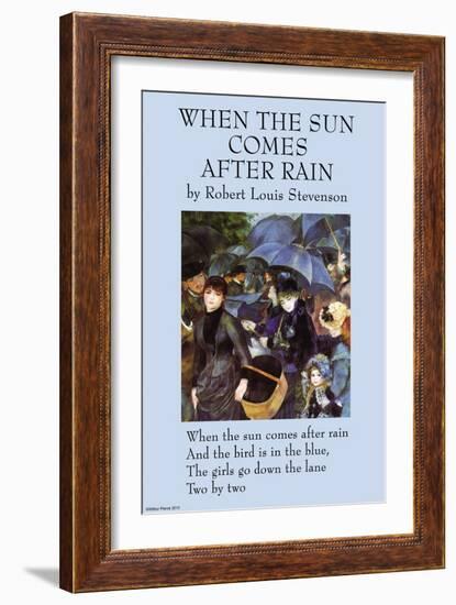 When the Sun Comes After the Rain-null-Framed Art Print