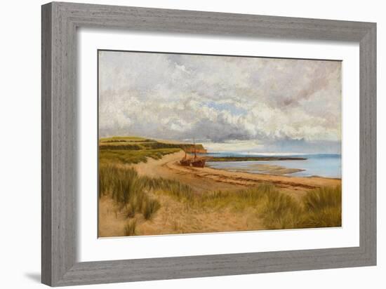 When the Tide Is Low - Maer Rocks, Exmouth, C.1870-James Bruce Birkmyer-Framed Premium Giclee Print