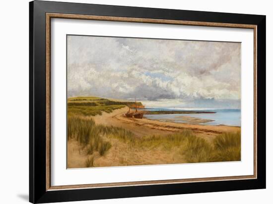 When the Tide Is Low - Maer Rocks, Exmouth, C.1870-James Bruce Birkmyer-Framed Premium Giclee Print