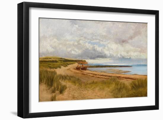 When the Tide Is Low - Maer Rocks, Exmouth, C.1870-James Bruce Birkmyer-Framed Premium Giclee Print