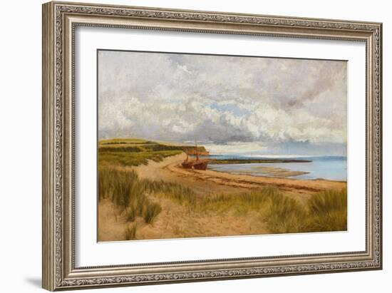 When the Tide Is Low - Maer Rocks, Exmouth, C.1870-James Bruce Birkmyer-Framed Giclee Print