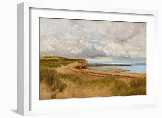 When the Tide Is Low - Maer Rocks, Exmouth, C.1870-James Bruce Birkmyer-Framed Giclee Print