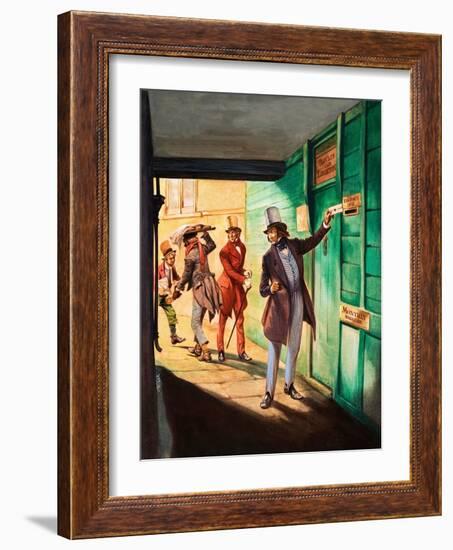 When They Were Young: Charles Dickens (Gouache on Paper)-Peter Jackson-Framed Giclee Print