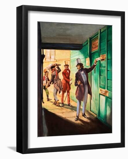 When They Were Young: Charles Dickens (Gouache on Paper)-Peter Jackson-Framed Giclee Print