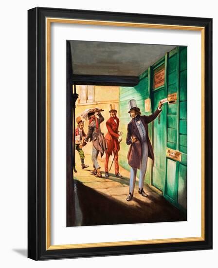 When They Were Young: Charles Dickens (Gouache on Paper)-Peter Jackson-Framed Giclee Print