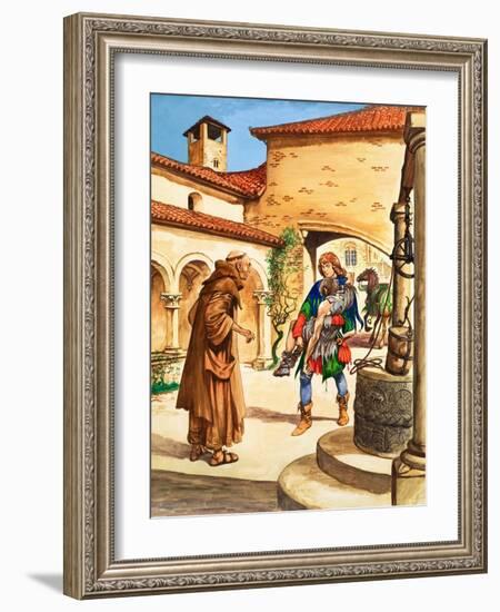 When They Were Young: St Francis of Assisi (Gouache on Paper)-Peter Jackson-Framed Giclee Print