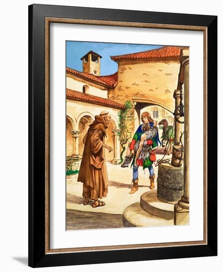 When They Were Young: St Francis of Assisi (Gouache on Paper)-Peter Jackson-Framed Giclee Print