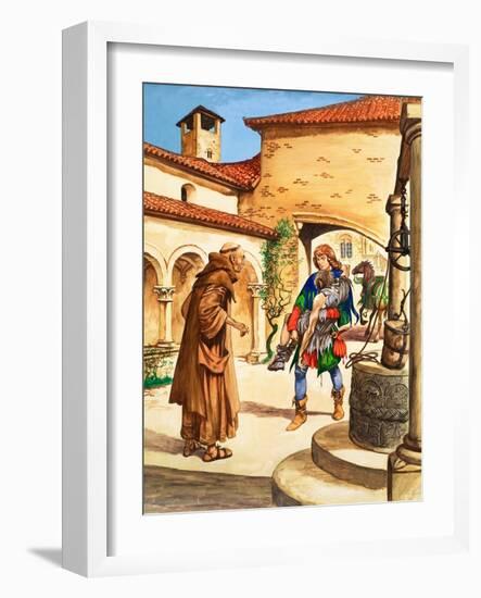 When They Were Young: St Francis of Assisi (Gouache on Paper)-Peter Jackson-Framed Giclee Print