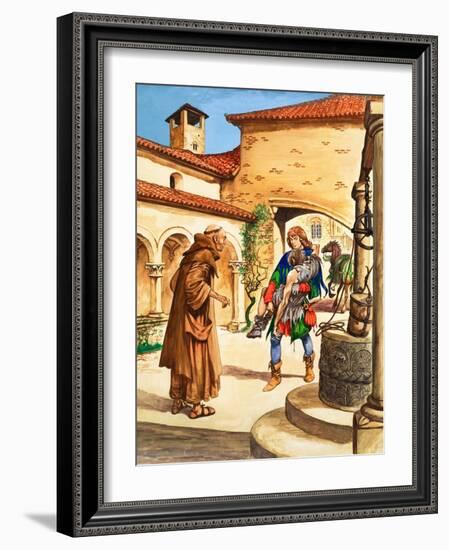 When They Were Young: St Francis of Assisi (Gouache on Paper)-Peter Jackson-Framed Giclee Print