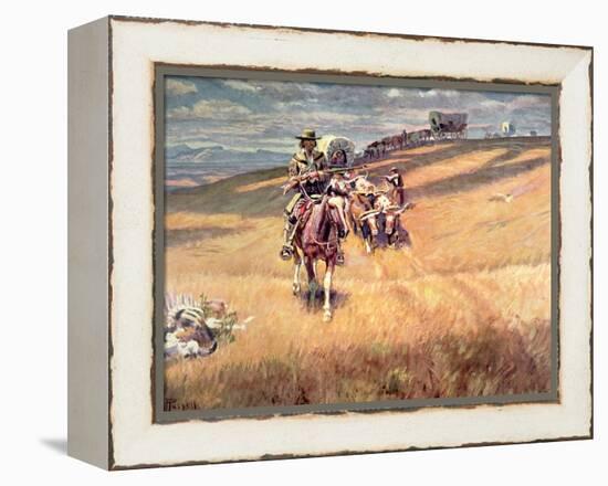 When Wagon Trails Were Dim-Charles Marion Russell-Framed Premier Image Canvas