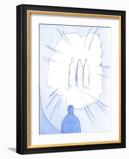 When We Look 'Into' God, in Prayer, We Find the Saints; and When We Look to the Saints, We are Ther-Elizabeth Wang-Framed Giclee Print