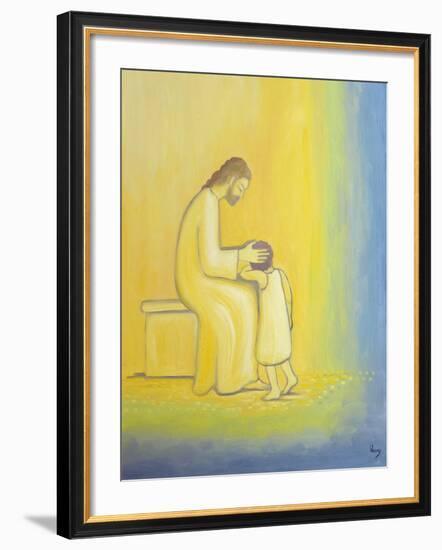 When We Repent of Our Sins Jesus Christ Looks on Us with Tenderness, 1995-Elizabeth Wang-Framed Giclee Print